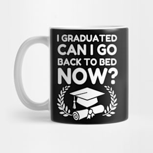 I Graduated Can I Go Back To Bed Now_ Class of 2024 Grad Gift For Her Him Funny Mug